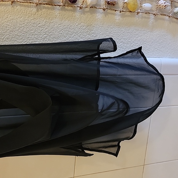 Sheer Studded Black Button-Up Vest - Picture 5 of 5